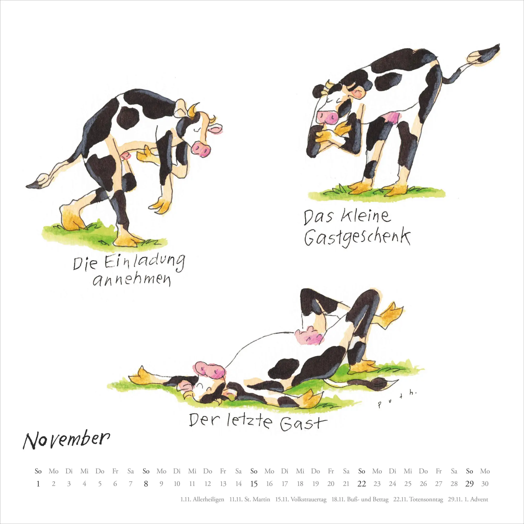 Bild: 4069095006508 | Mit den Yoga-Kühen durchs Jahr 2026 - Wandkalender - Quadratformat...