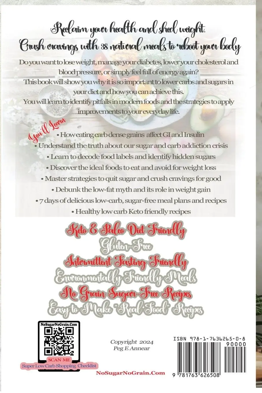 Rückseite: 9781763626508 | The Low Carb No Sugar Solution | Peg E Annear | Taschenbuch | Englisch