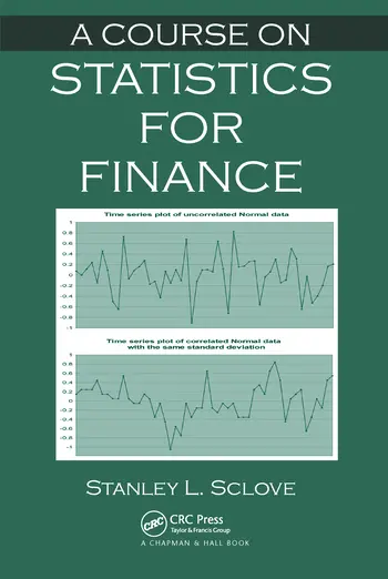 Cover: 9780367576608 | A Course on Statistics for Finance | Stanley L. Sclove | Taschenbuch