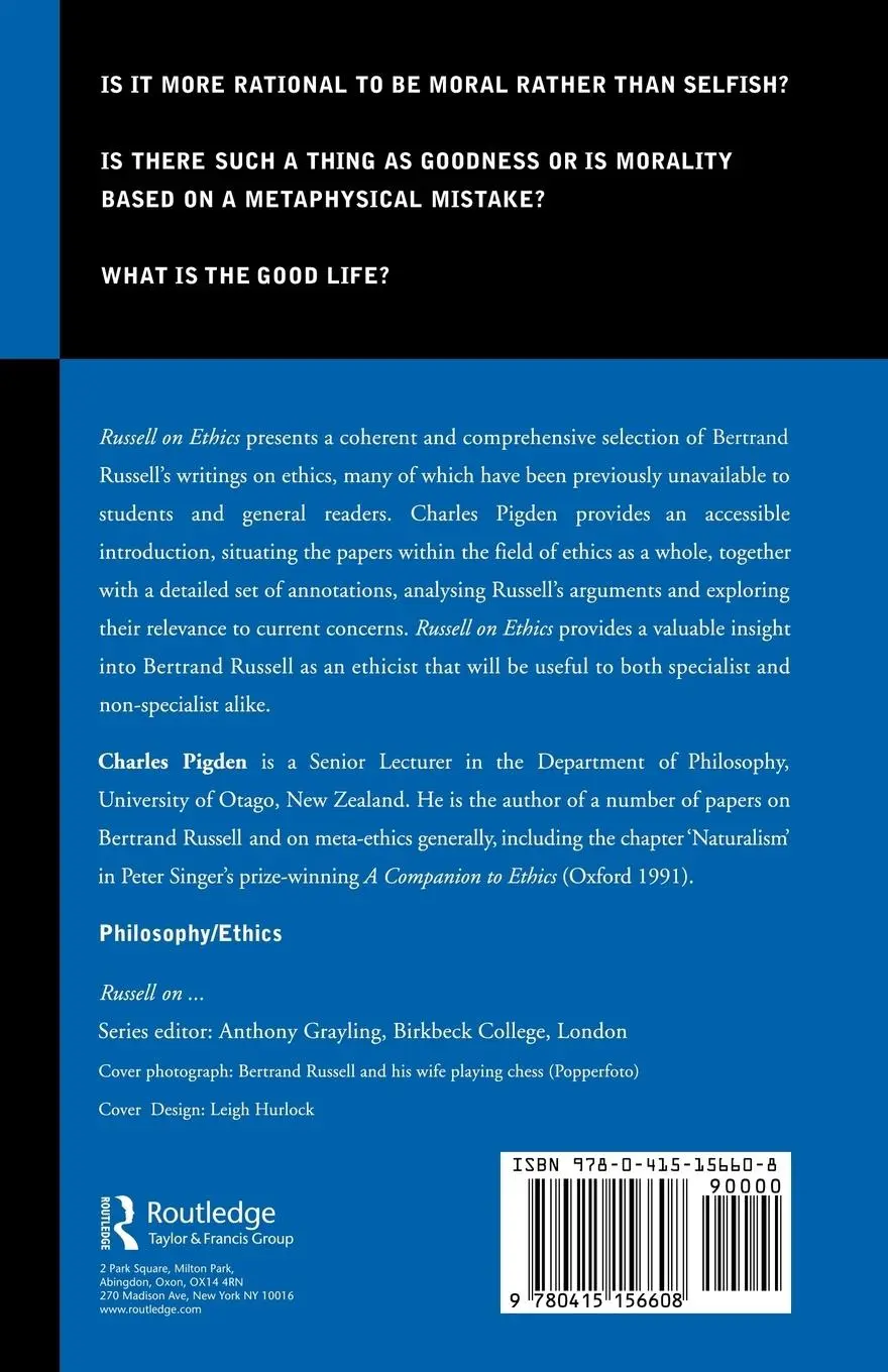 Rückseite: 9780415156608 | Russell on Ethics | Selections from the Writings of Bertrand Russell