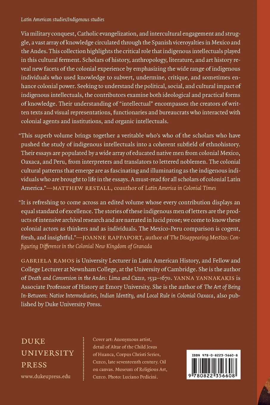 Rückseite: 9780822356608 | Indigenous Intellectuals | Gabriela Ramos | Taschenbuch | Englisch