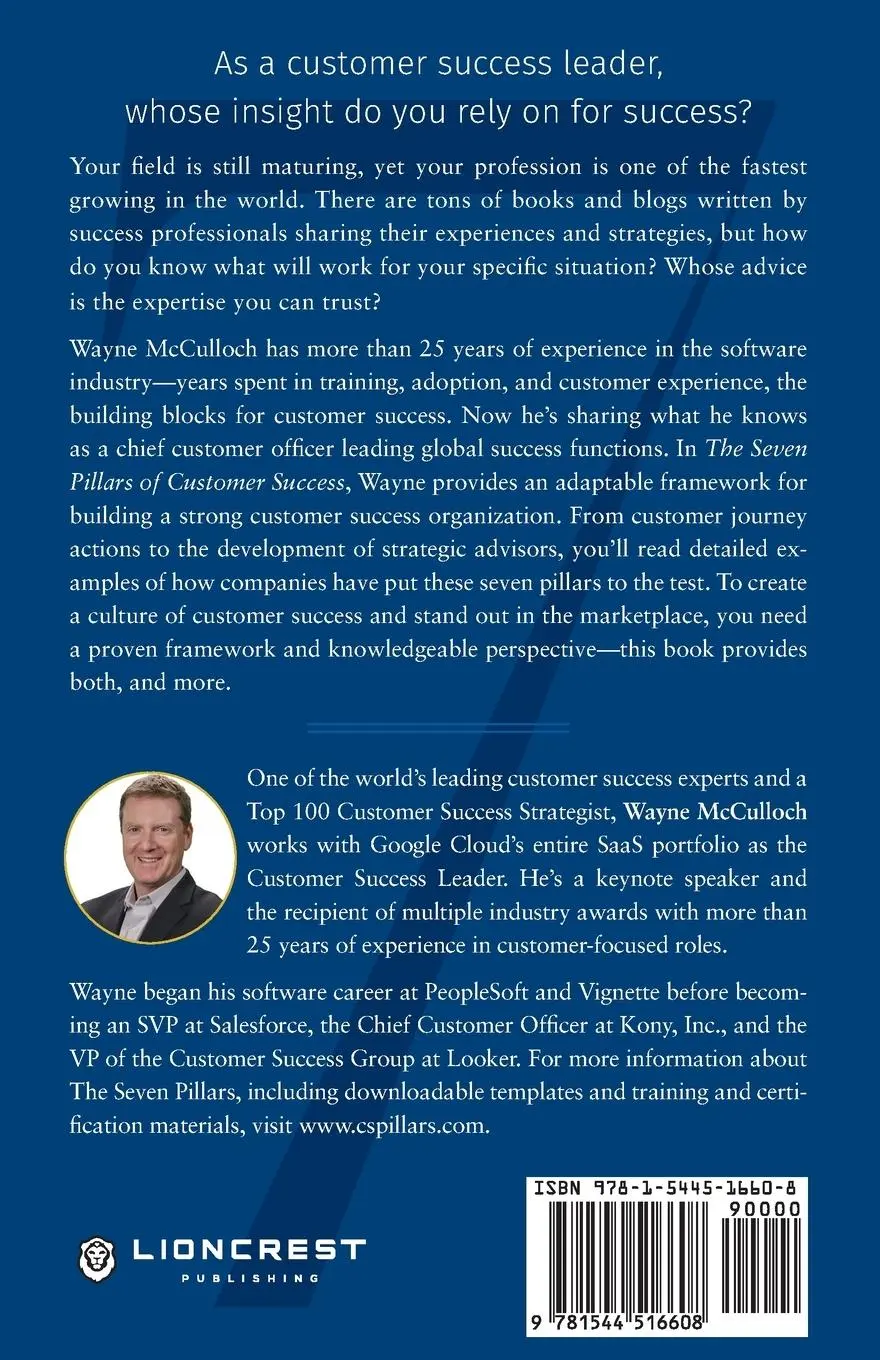 Rückseite: 9781544516608 | The Seven Pillars of Customer Success | Wayne McCulloch | Taschenbuch