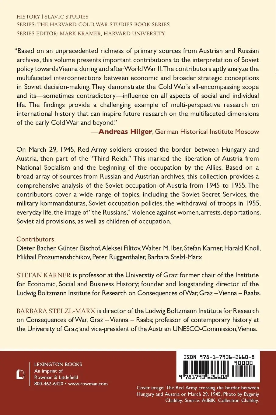 Rückseite: 9781793626608 | The Red Army in Austria | The Soviet Occupation, 1945-1955 | Buch