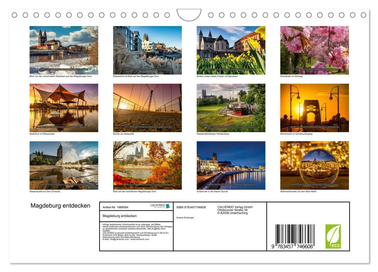 Bild: 9783457746608 | Magdeburg entdecken (Wandkalender 2026 DIN A4 quer), CALVENDO...