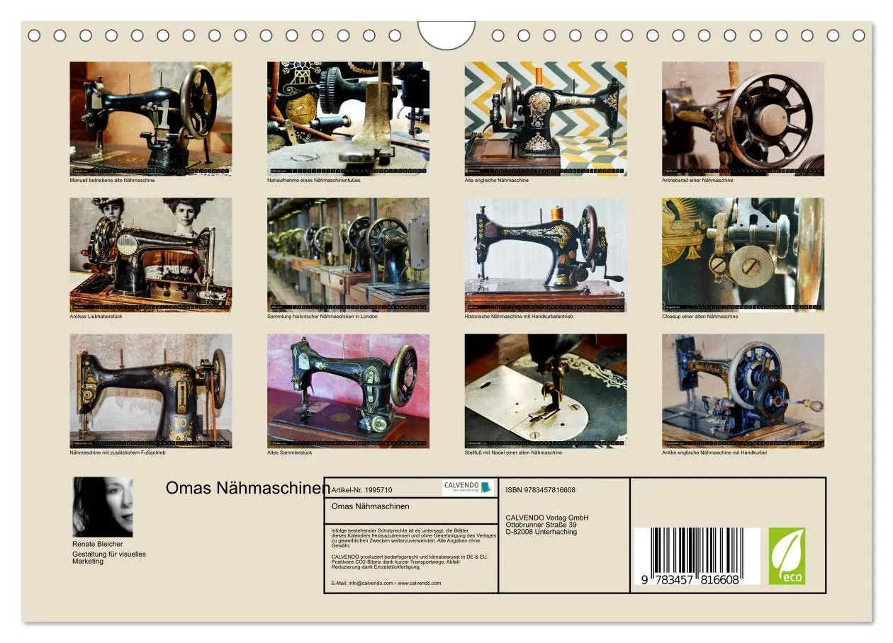 Bild: 9783457816608 | Omas Nähmaschinen (Wandkalender 2026 DIN A4 quer), CALVENDO...