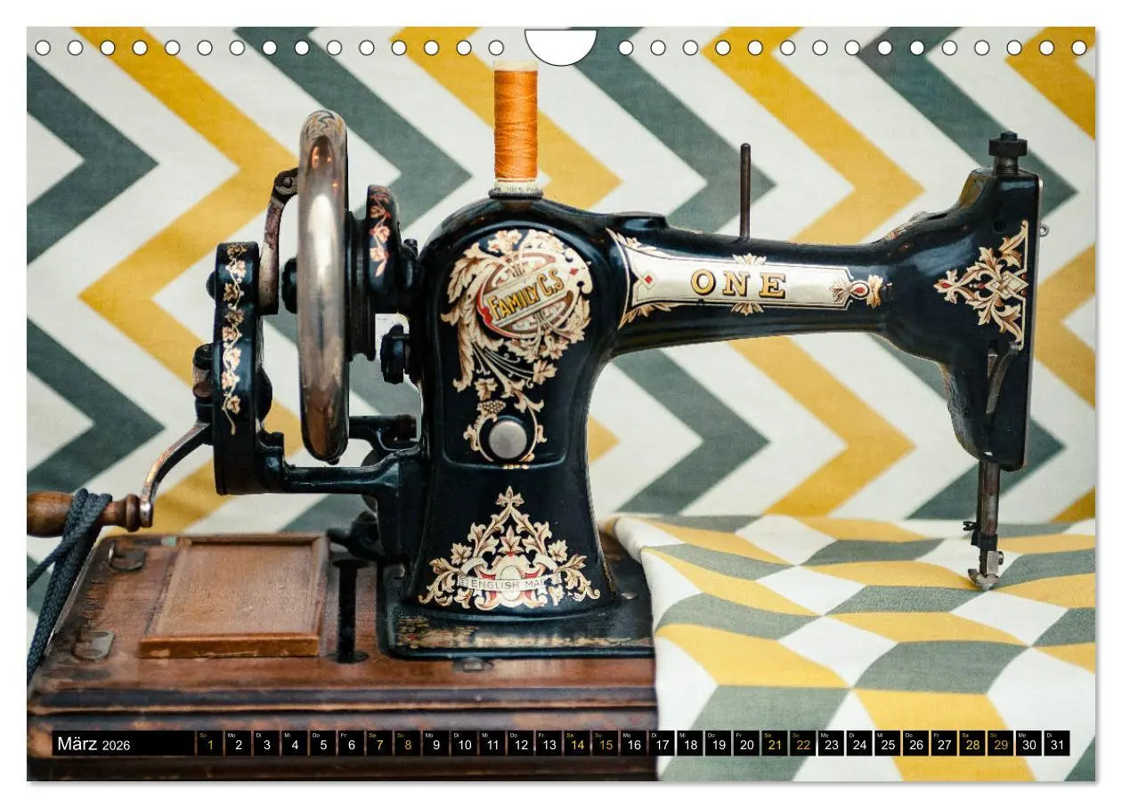 Bild: 9783457816608 | Omas Nähmaschinen (Wandkalender 2026 DIN A4 quer), CALVENDO...