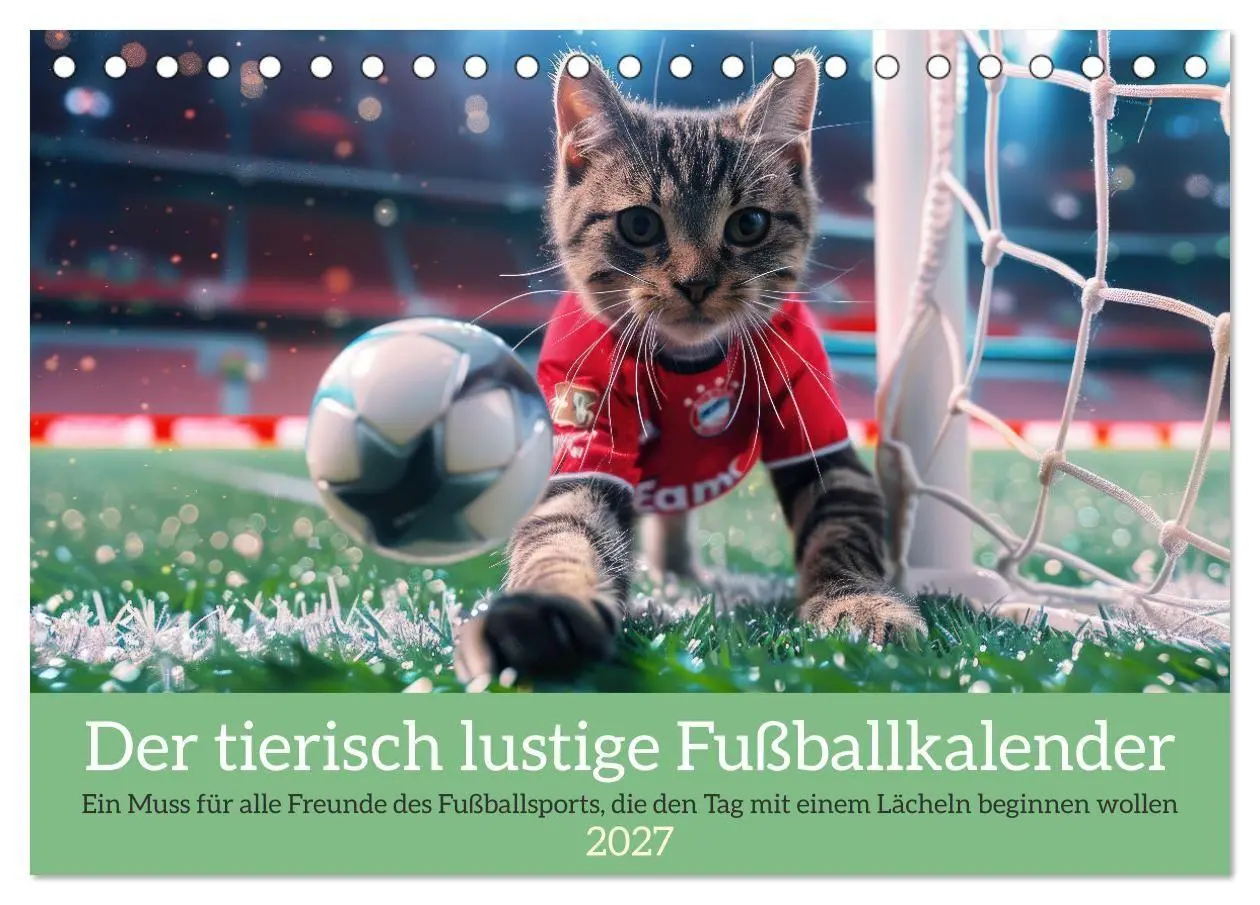 Cover: 9783569096608 | Der tierisch lustige Fußballkalender (Tischkalender 2027 DIN A5...