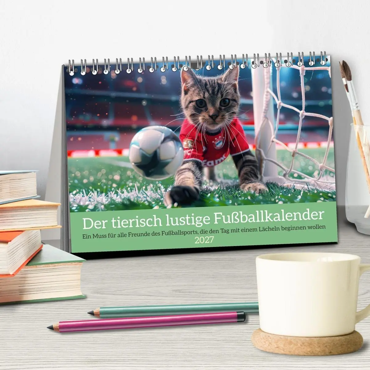 Bild: 9783569096608 | Der tierisch lustige Fußballkalender (Tischkalender 2027 DIN A5...