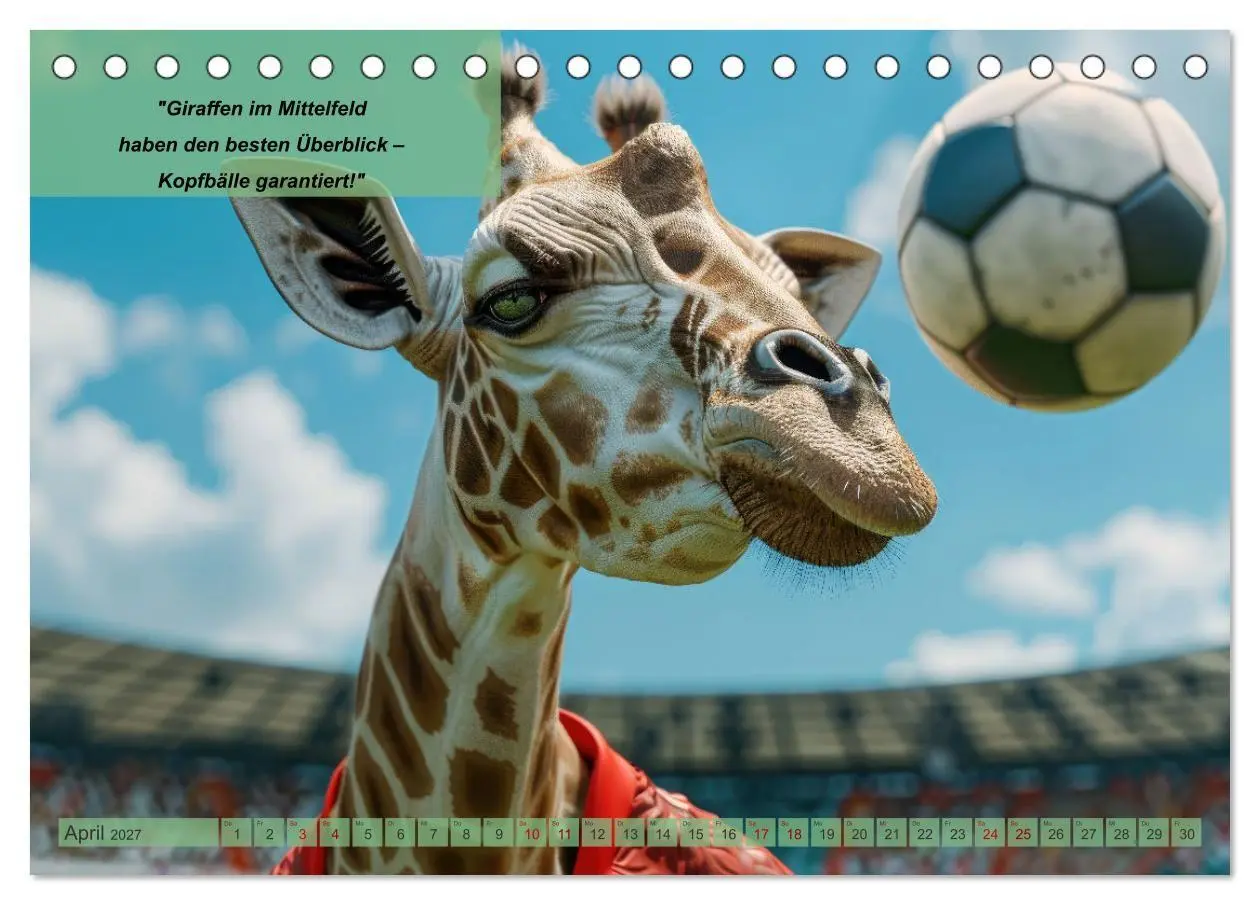 Bild: 9783569096608 | Der tierisch lustige Fußballkalender (Tischkalender 2027 DIN A5...
