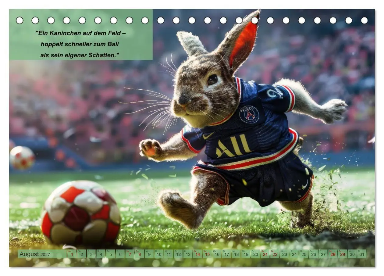 Bild: 9783569096608 | Der tierisch lustige Fußballkalender (Tischkalender 2027 DIN A5...