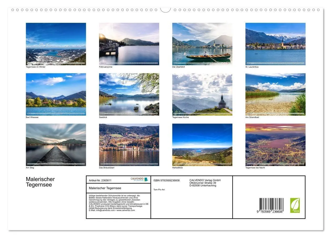 Bild: 9783569236608 | Malerischer Tegernsee (hochwertiger Premium Wandkalender 2027 DIN...