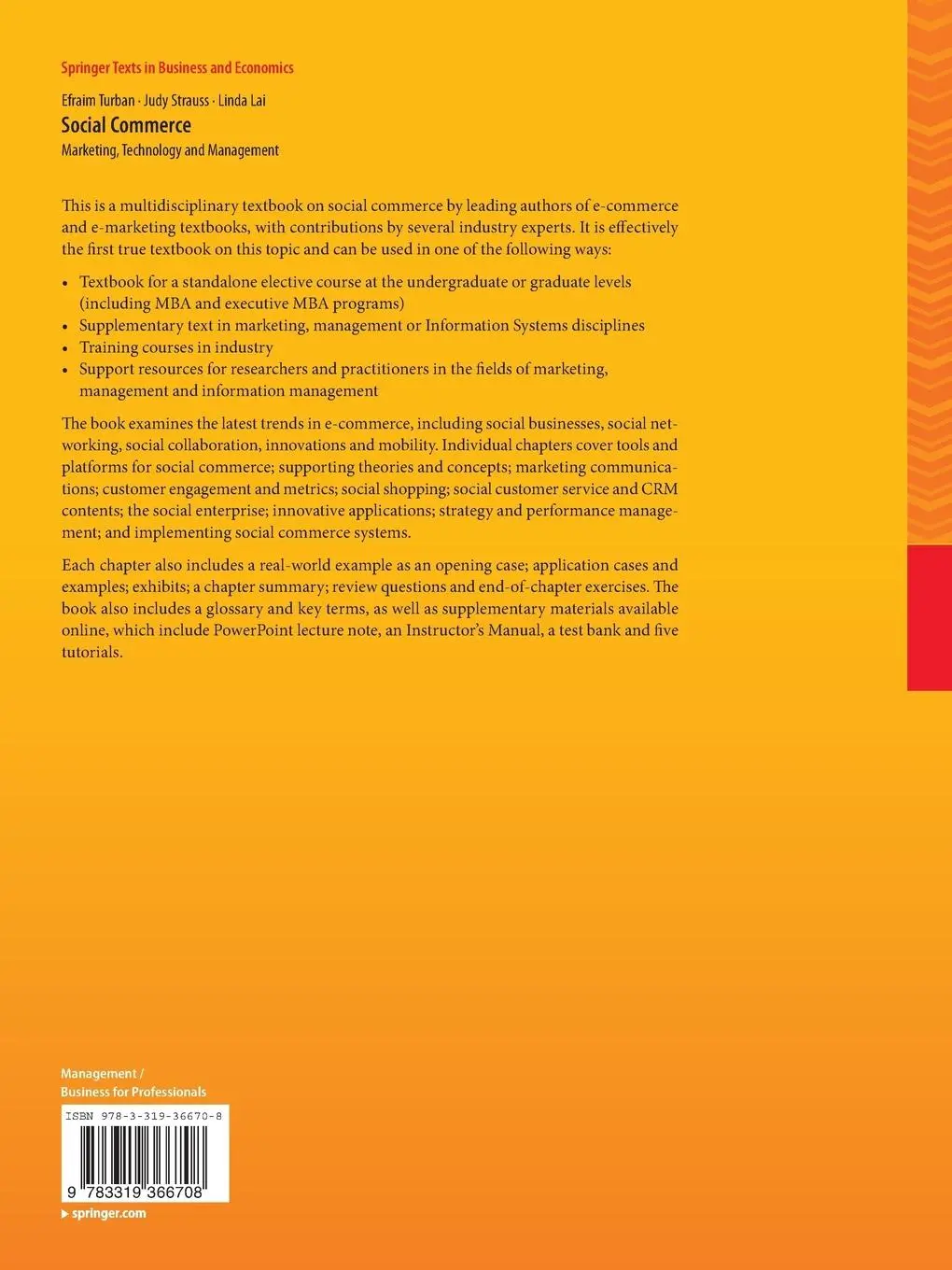 Rückseite: 9783319366708 | Social Commerce | Marketing, Technology and Management | Taschenbuch