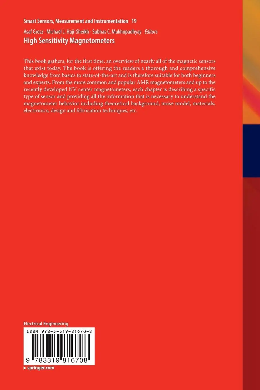 Rückseite: 9783319816708 | High Sensitivity Magnetometers | Asaf Grosz (u. a.) | Taschenbuch