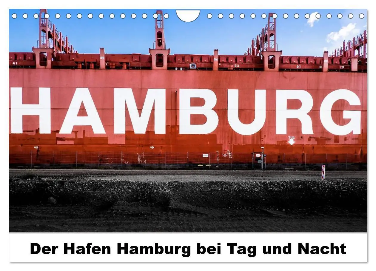 Cover: 9783435646708 | Der Hafen Hamburg bei Tag und Nacht (Wandkalender 2025 DIN A4...