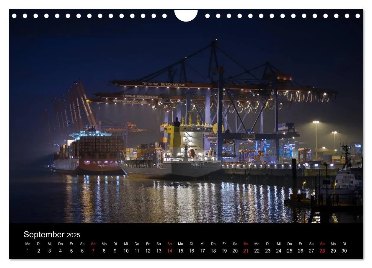 Bild: 9783435646708 | Der Hafen Hamburg bei Tag und Nacht (Wandkalender 2025 DIN A4...