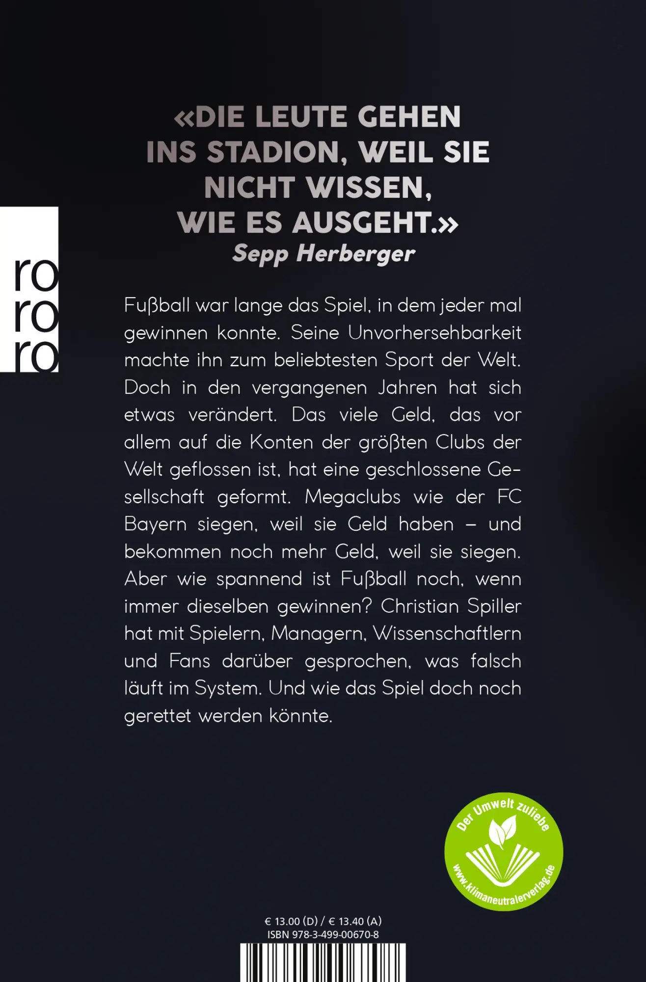 Rückseite: 9783499006708 | Der Fluch der Megaclubs | Christian Spiller | Taschenbuch | 272 S.