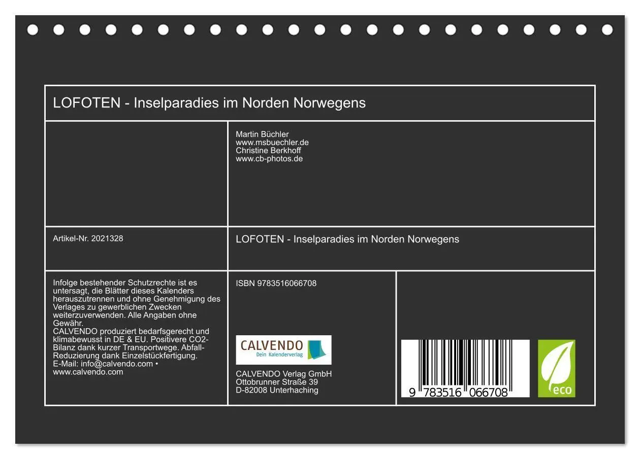 Bild: 9783516066708 | LOFOTEN - Inselparadies im Norden Norwegens (Tischkalender 2026 DIN...