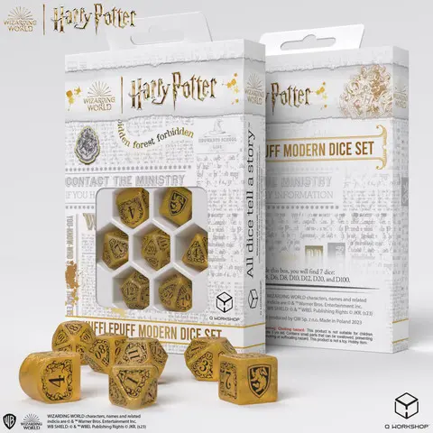 Cover: 5907699496808 | Harry Potter. Hufflepuff Modern Dice Set - Yellow | Q-Workshop