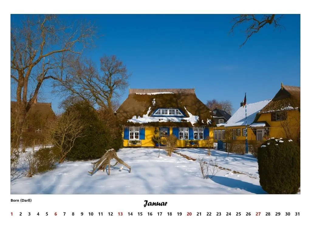 Bild: 9783000306808 | Fischland - Darß - Zingst Kalender 2026 (groß) | Volker Schrader