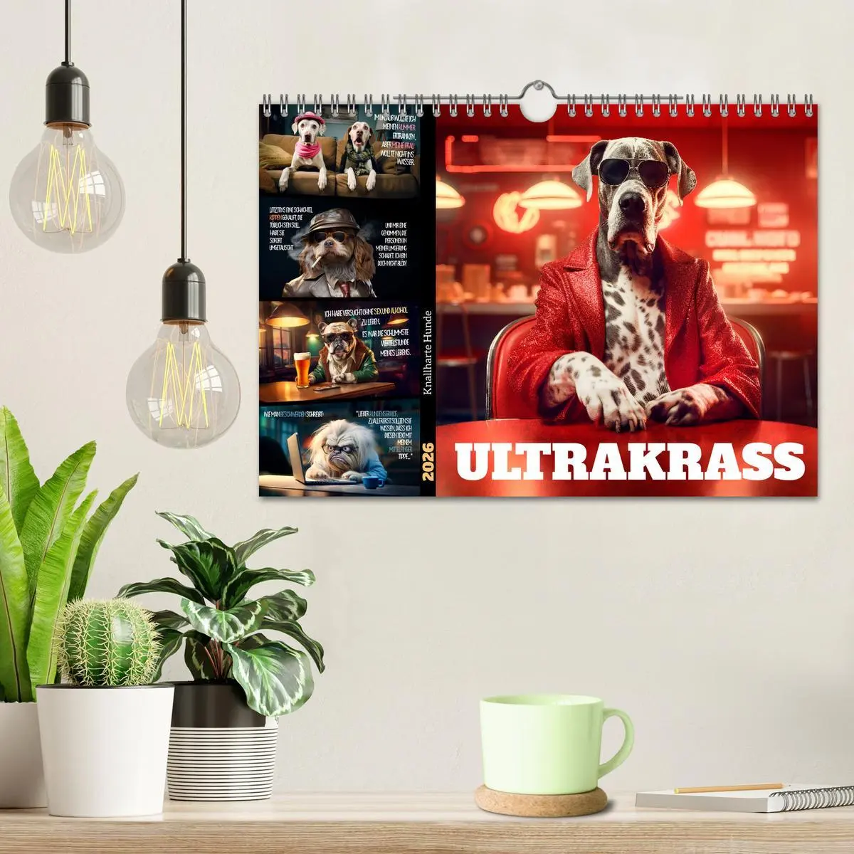 Bild: 9783457346808 | ULTRAKRASS Knallharte Hunde (Wandkalender 2026 DIN A4 quer),...