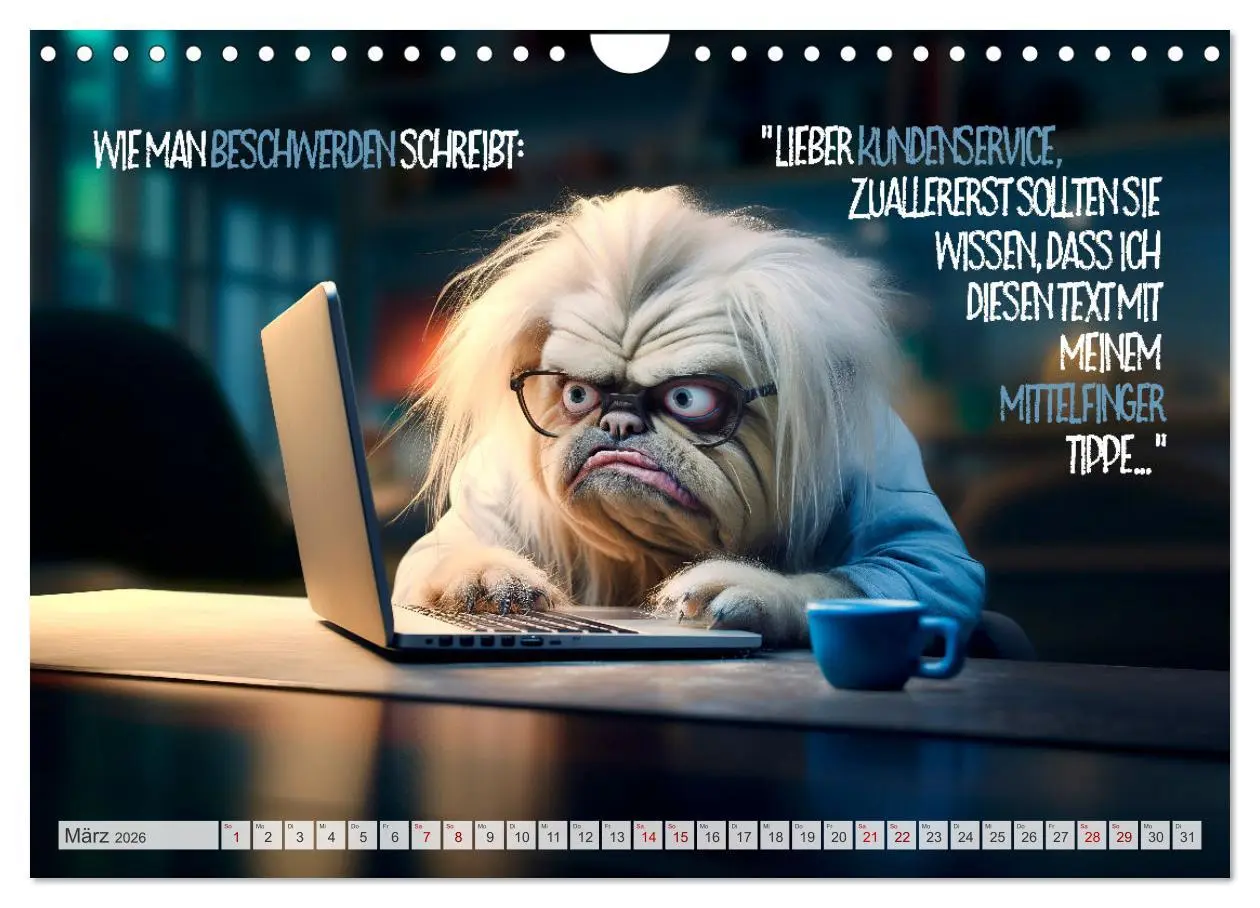Bild: 9783457346808 | ULTRAKRASS Knallharte Hunde (Wandkalender 2026 DIN A4 quer),...