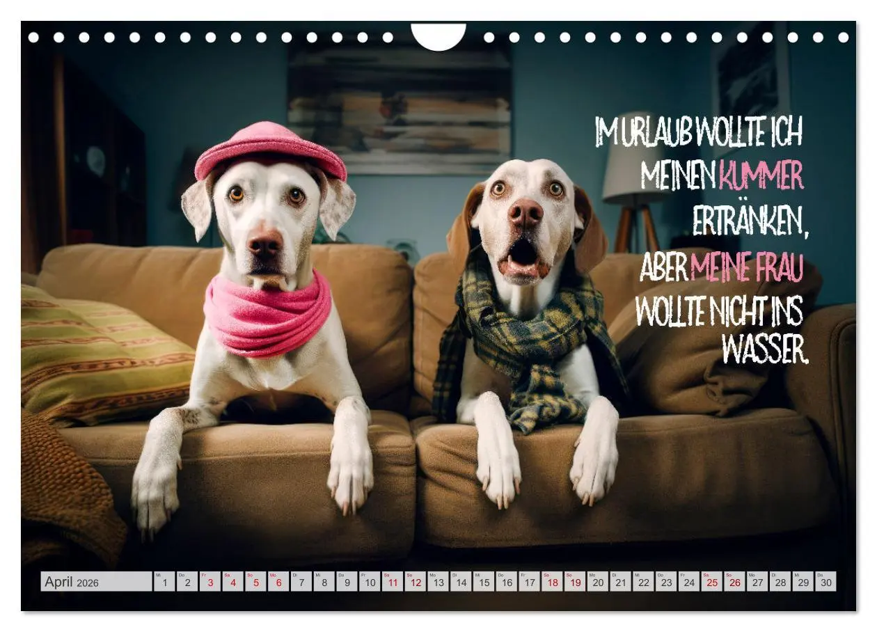 Bild: 9783457346808 | ULTRAKRASS Knallharte Hunde (Wandkalender 2026 DIN A4 quer),...