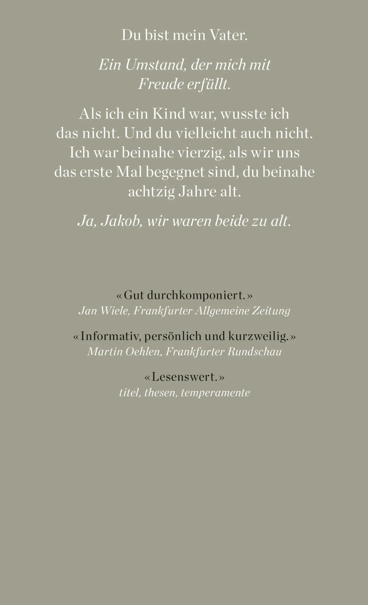 Rückseite: 9783498006808 | Das Leben wortwörtlich | Ein Gespräch | Martin Walser (u. a.) | Buch