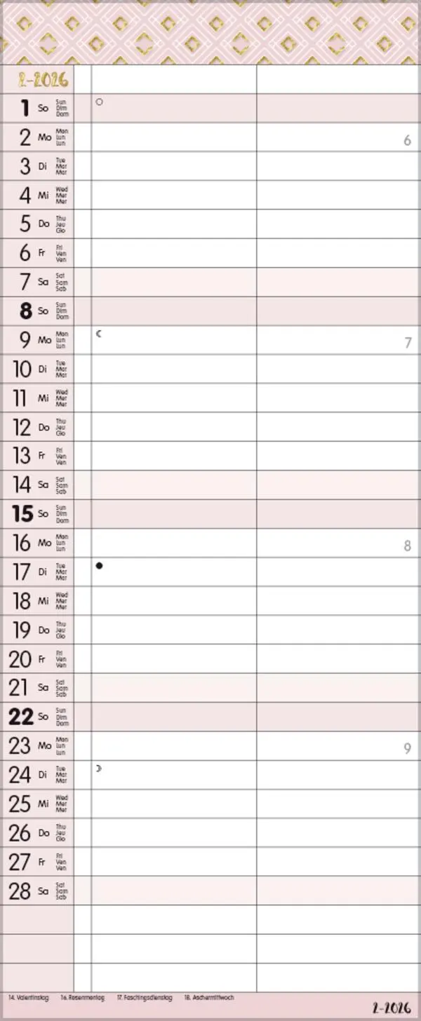 Bild: 9783731886808 | Familientimer Glamour your Time 2026 | Verlag Korsch | Kalender | 2027