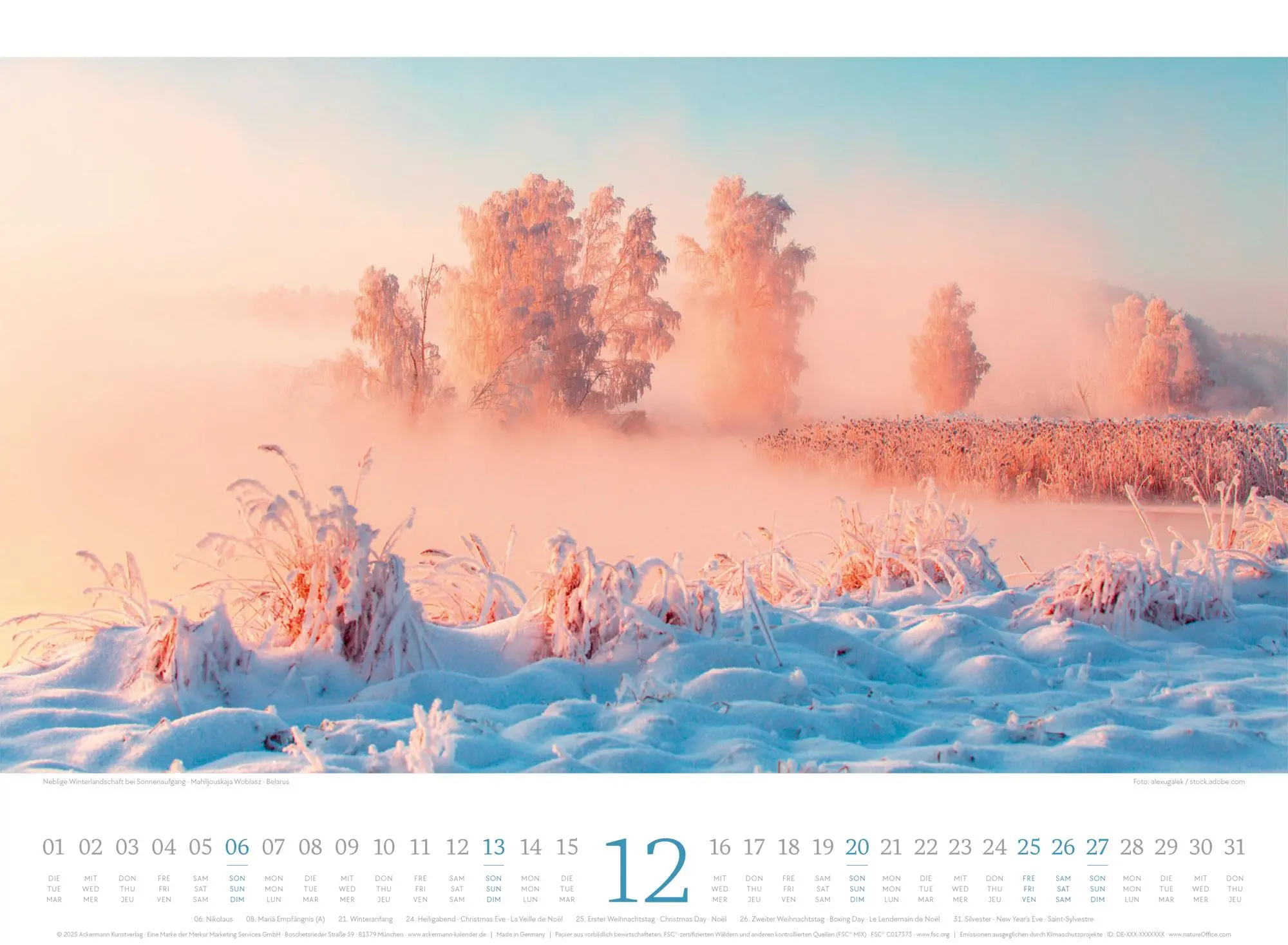 Bild: 9783838426808 | Harmonie Kalender 2026 | Ackermann Kunstverlag GmbH | Kalender | 14 S.