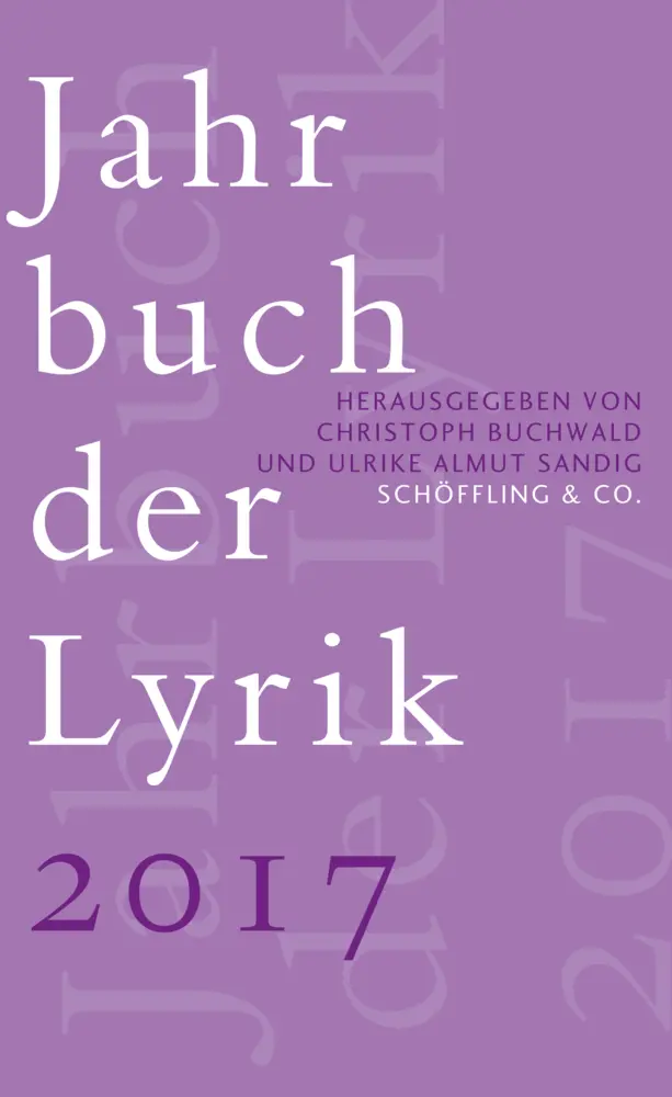 Cover: 9783895616808 | Jahrbuch der Lyrik 2017 | Ulrike Almut Sandig (u. a.) | Buch | 232 S.