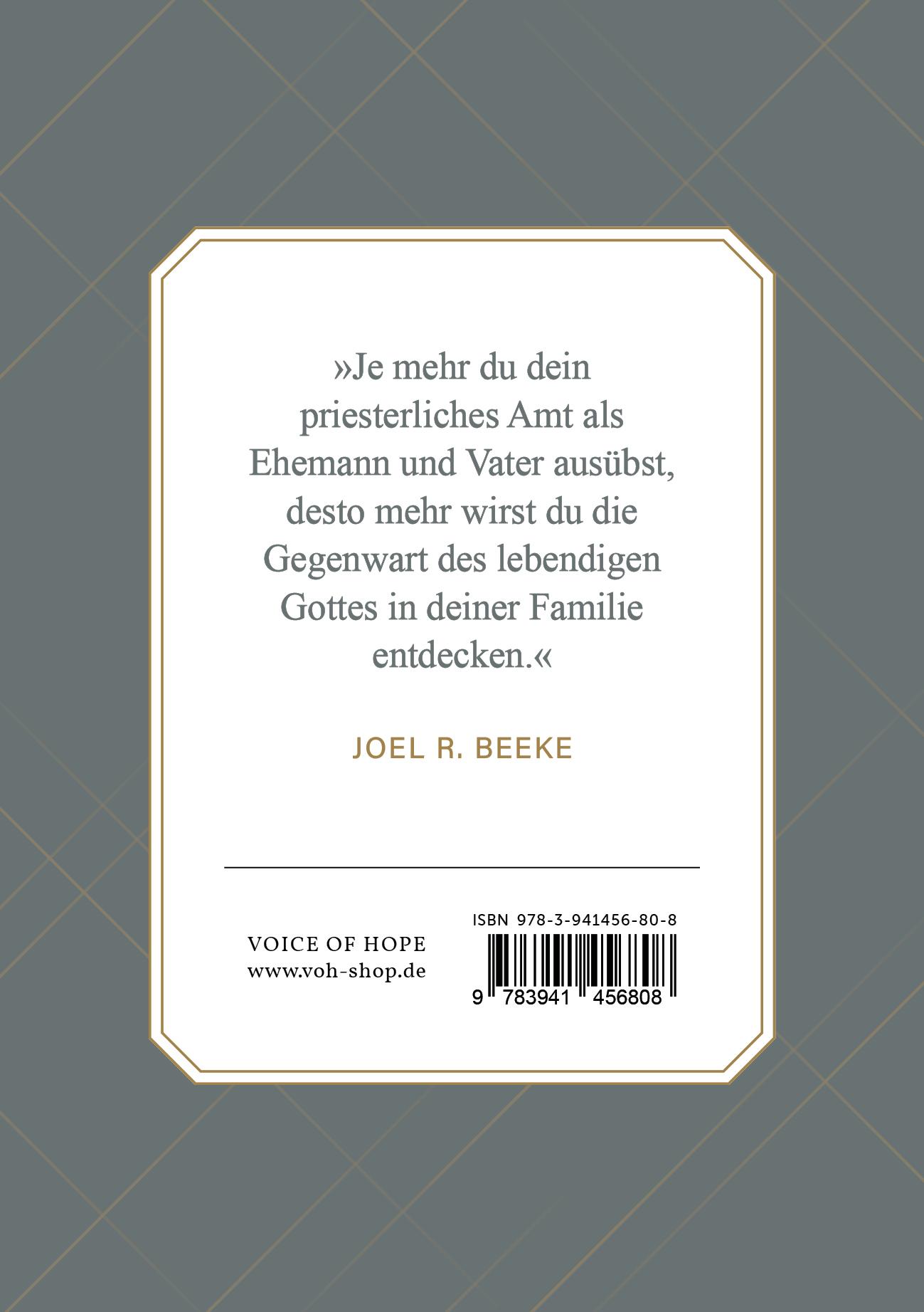 Rückseite: 9783941456808 | Wie sollten Männer ihre Familien leiten? | Joel R. Beeke | Taschenbuch