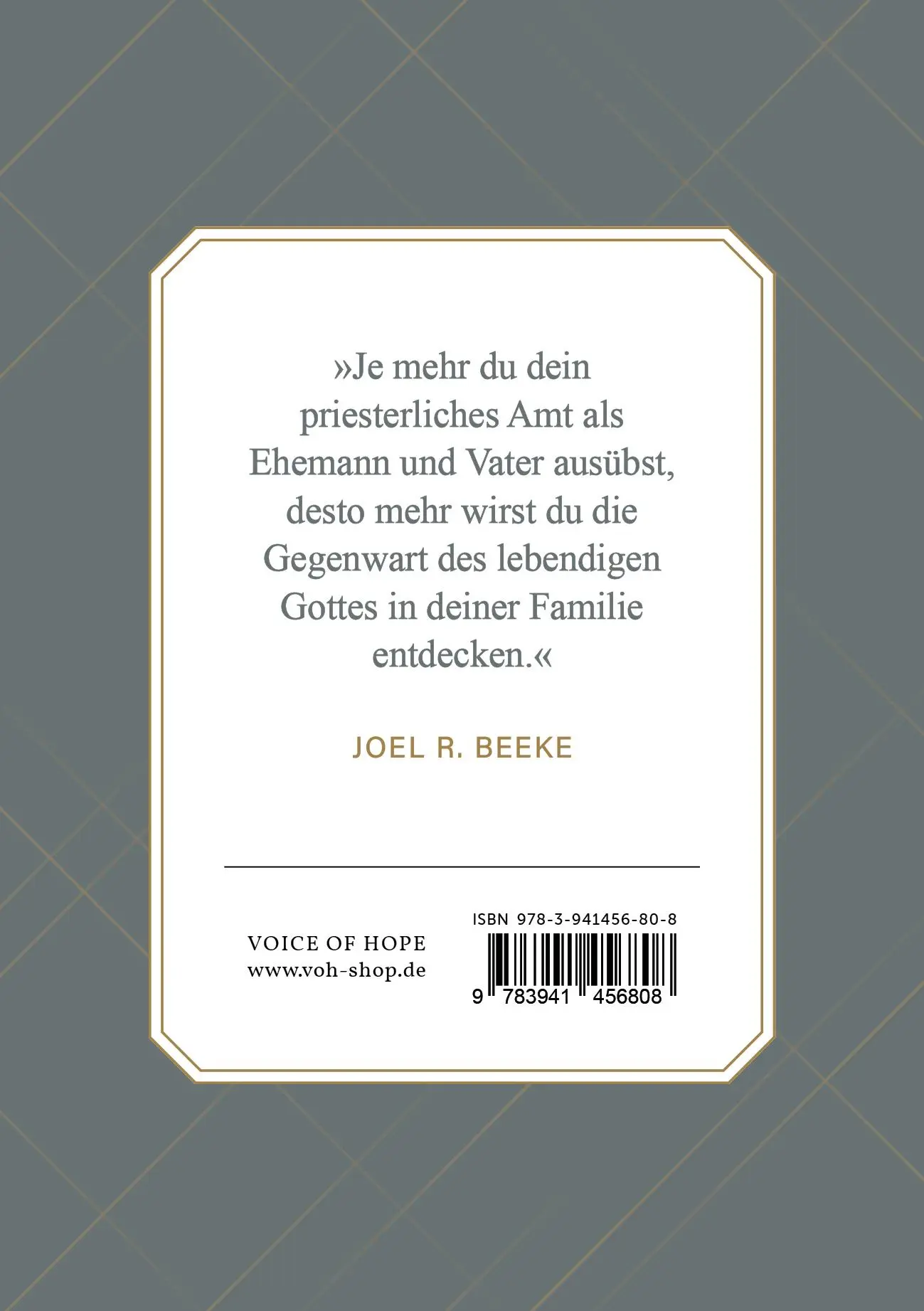 Rückseite: 9783941456808 | Wie sollten Männer ihre Familien leiten? | Joel R. Beeke | Taschenbuch