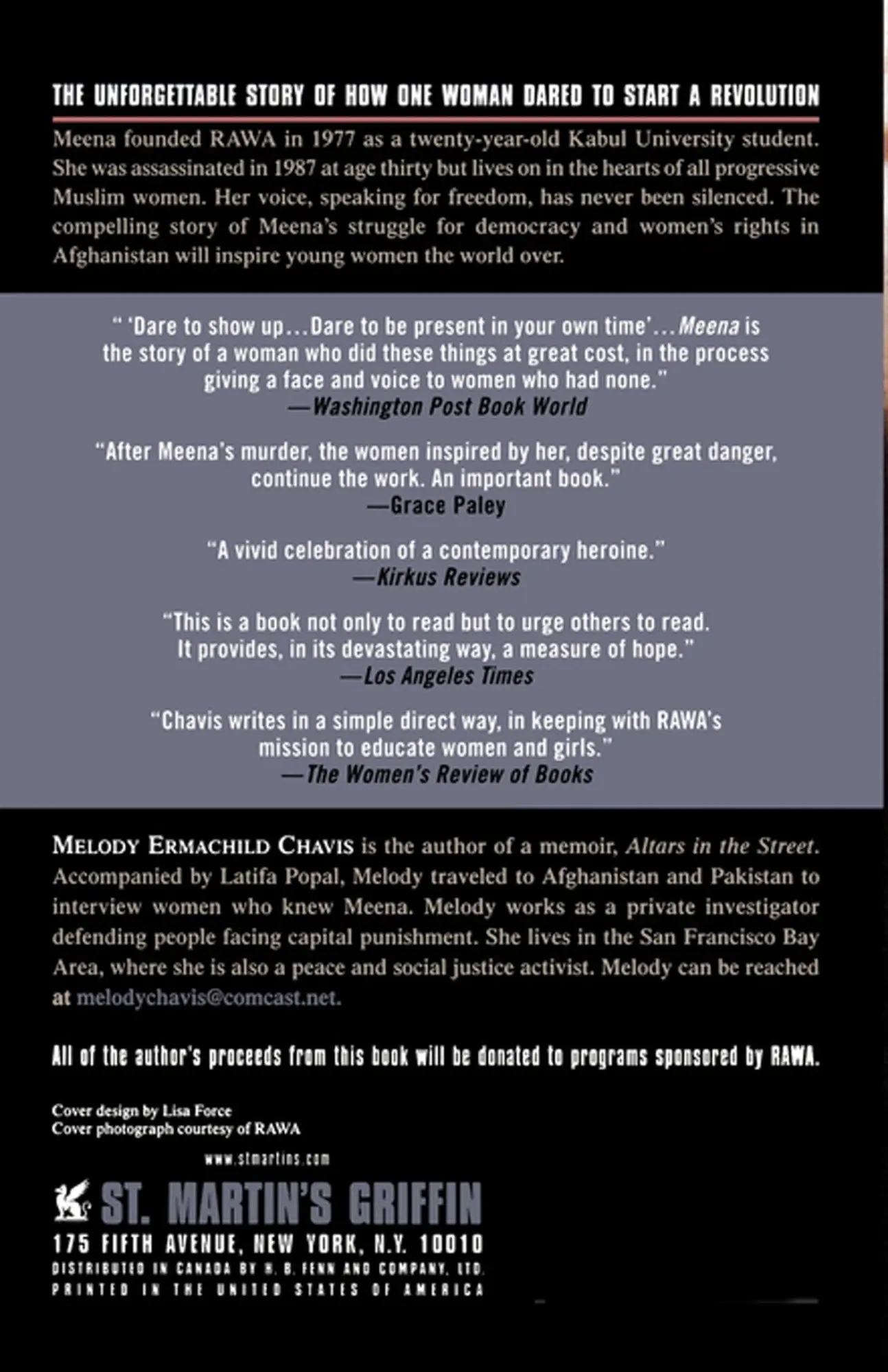 Rückseite: 9780312306908 | Meena, Heroine of Afghanistan | Melody Chavis | Taschenbuch | Englisch