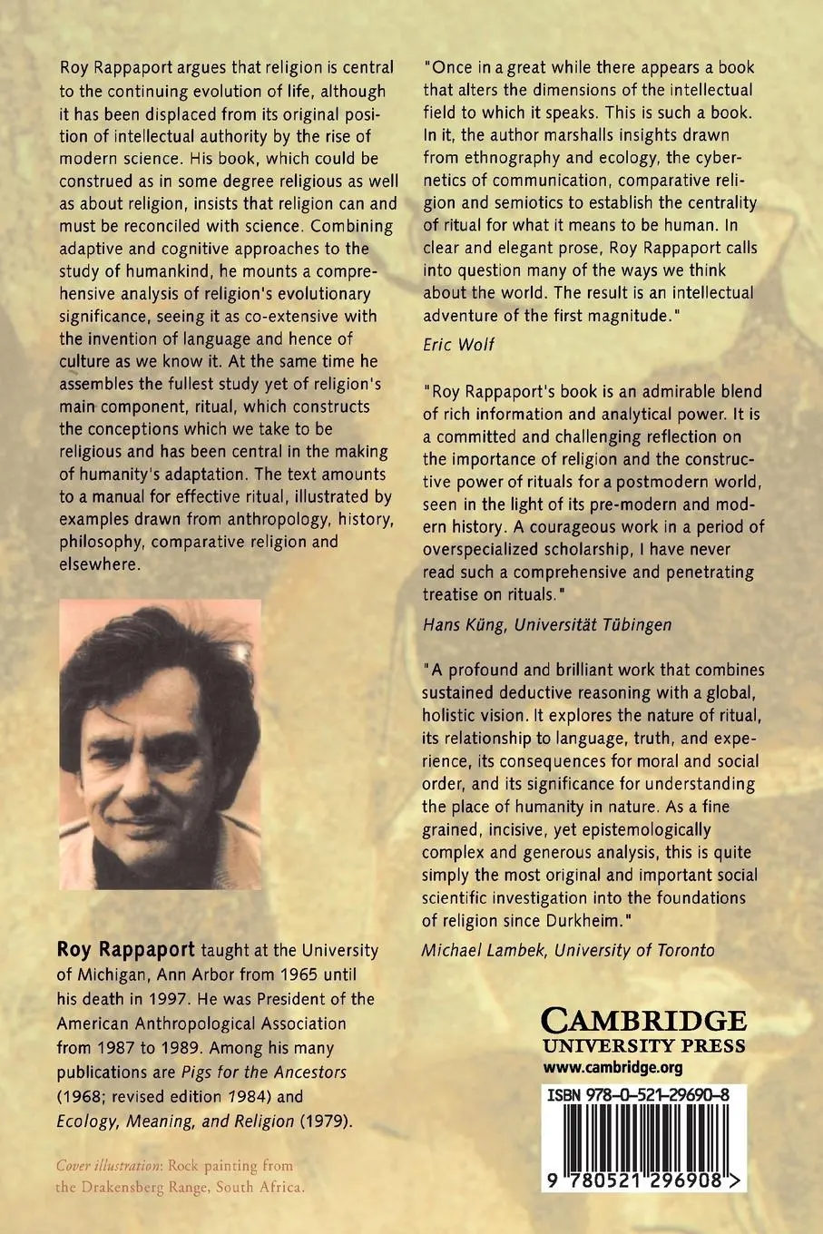 Rückseite: 9780521296908 | Ritual and Religion in the Making of Humanity | Roy A. Rappaport