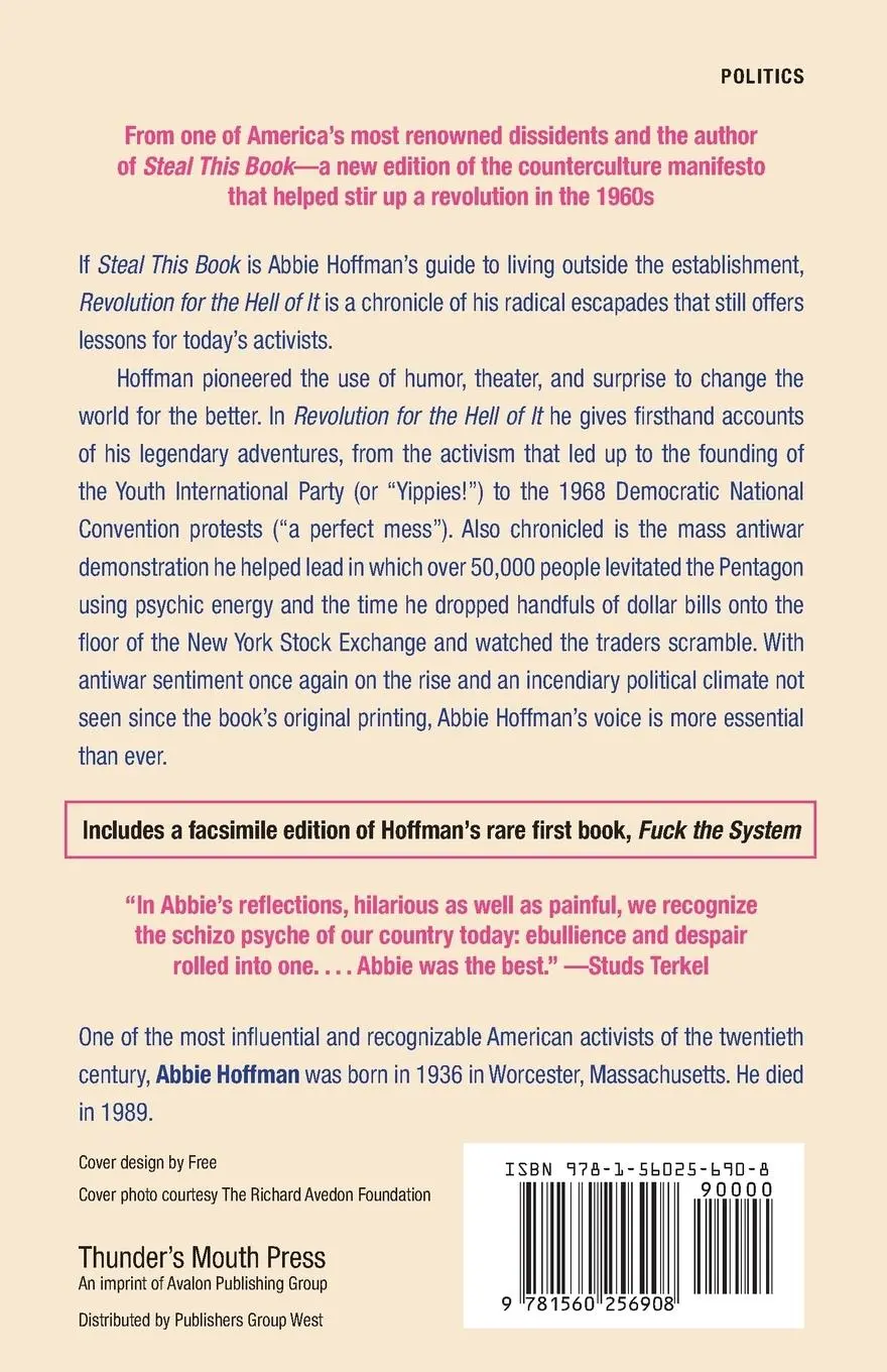Rückseite: 9781560256908 | Revolution for the Hell of It | Abbie Hoffman (u. a.) | Taschenbuch