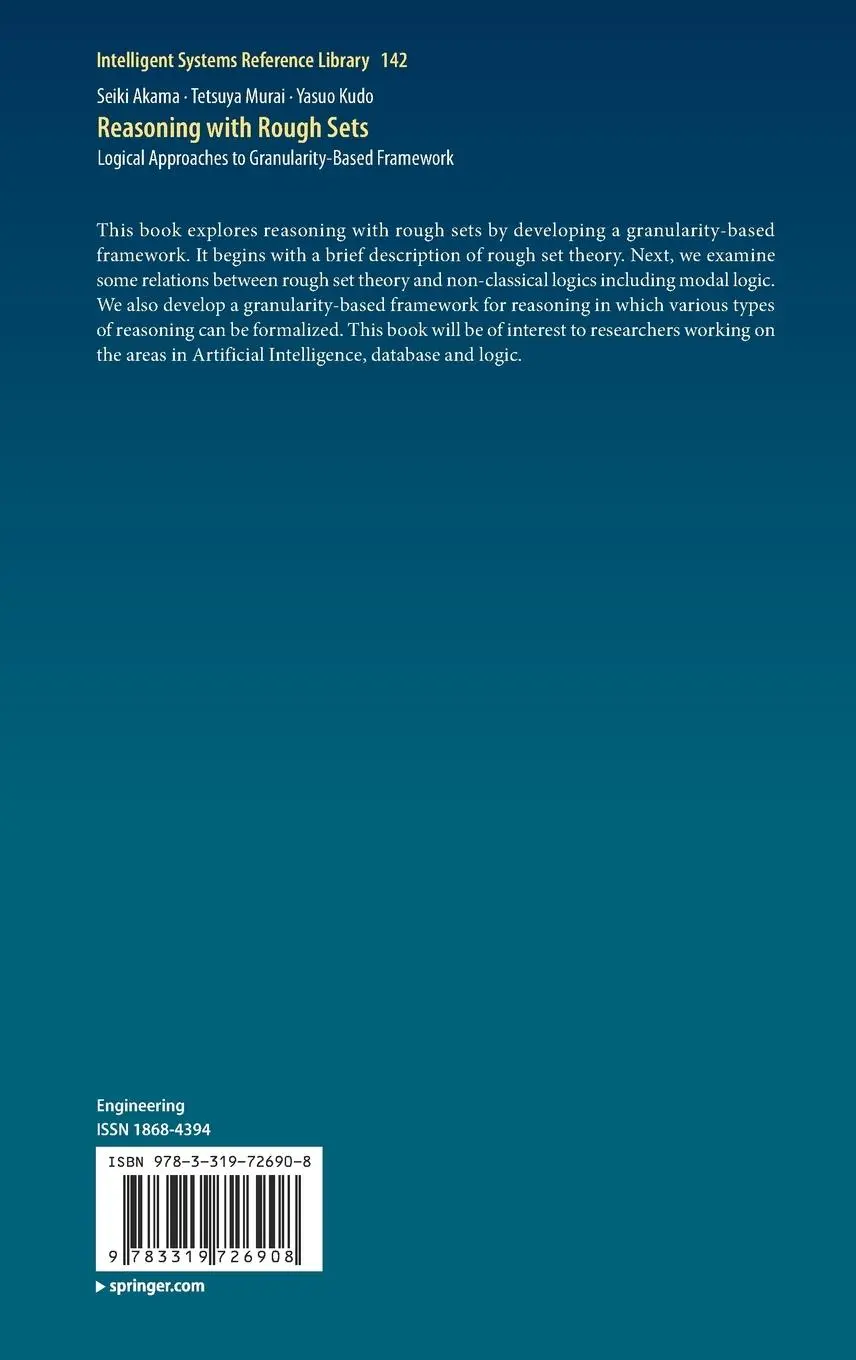 Rückseite: 9783319726908 | Reasoning with Rough Sets | Seiki Akama (u. a.) | Buch | x | Englisch