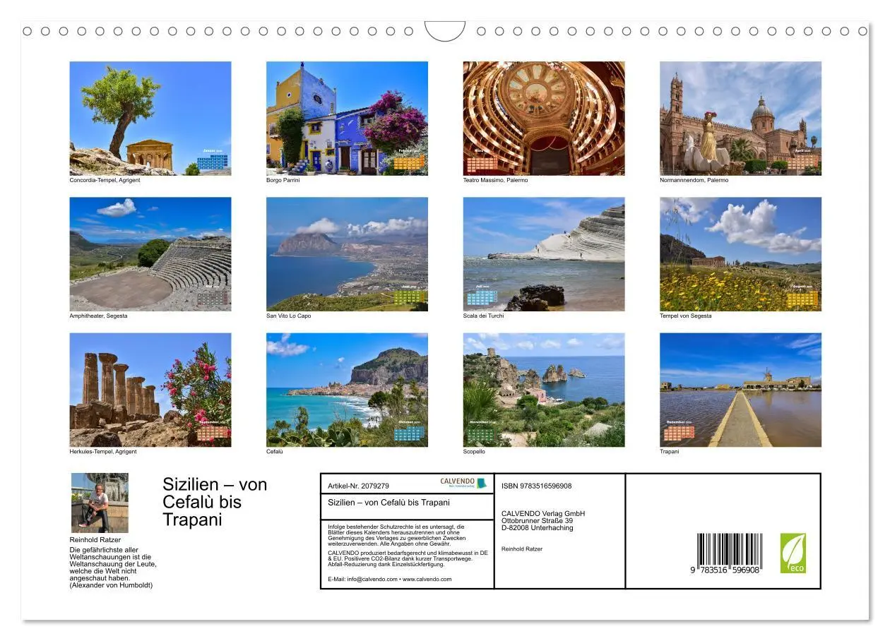 Bild: 9783516596908 | Sizilien - von Cefalù bis Trapani (Wandkalender 2026 DIN A3 quer),...