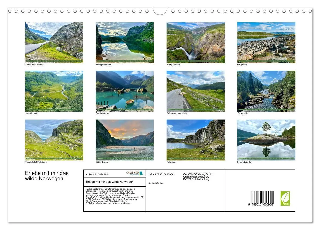 Bild: 9783516666908 | Erlebe mit mir das wilde Norwegen (Wandkalender 2026 DIN A3 quer),...