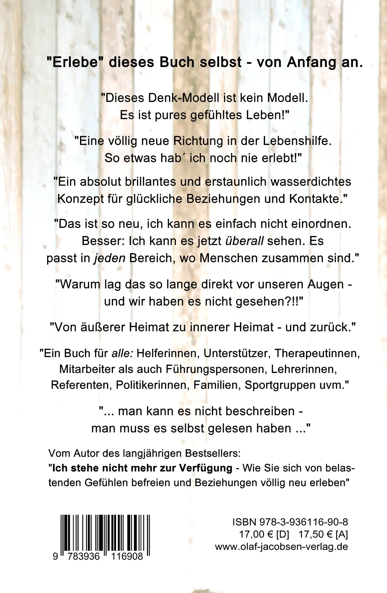 Rückseite: 9783936116908 | Sich gegenseitig Heimat geben | Olaf Jacobsen | Taschenbuch | 324 S.