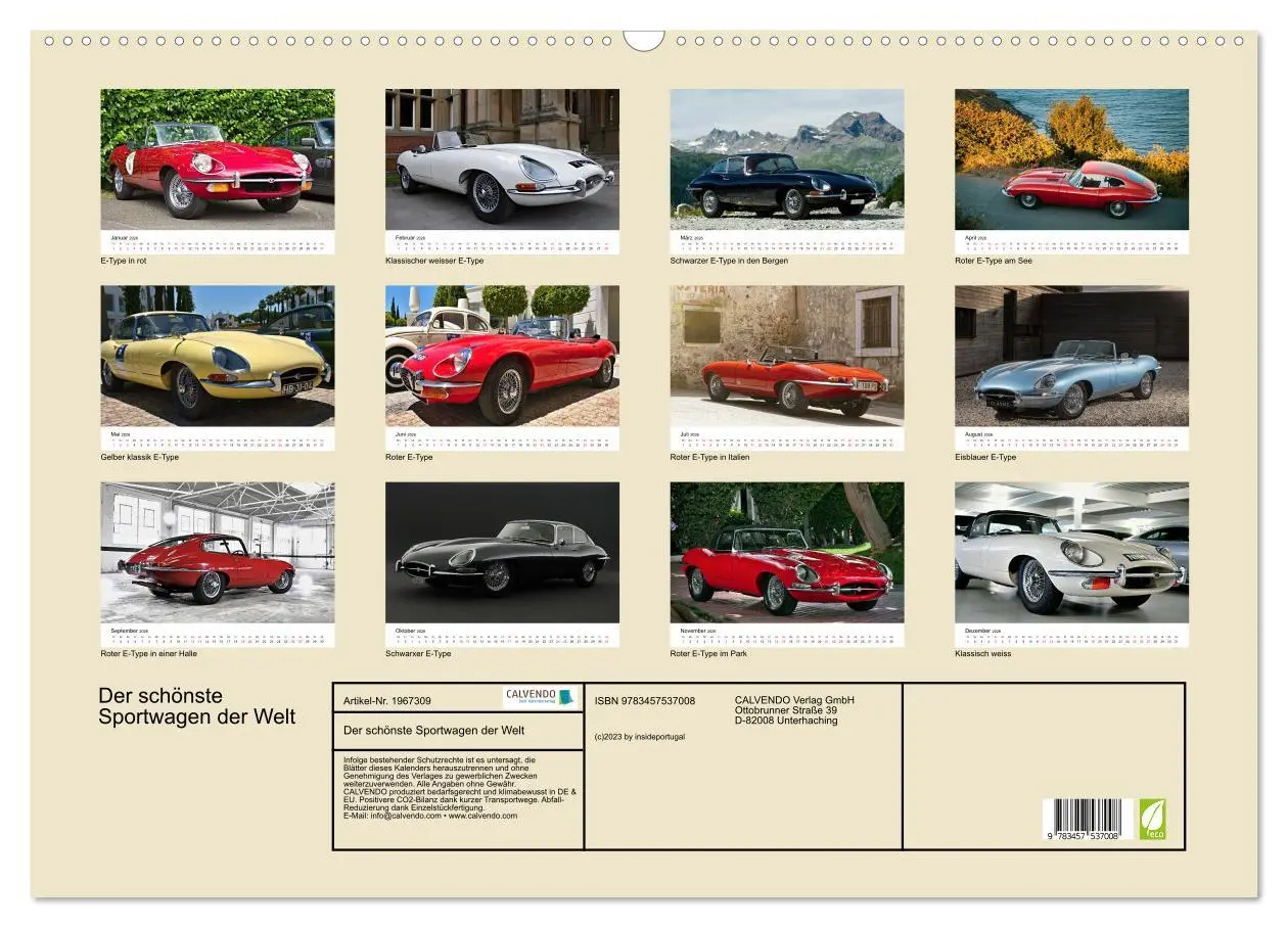 Bild: 9783457537008 | Der schönste Sportwagen der Welt (Wandkalender 2026 DIN A2 quer),...