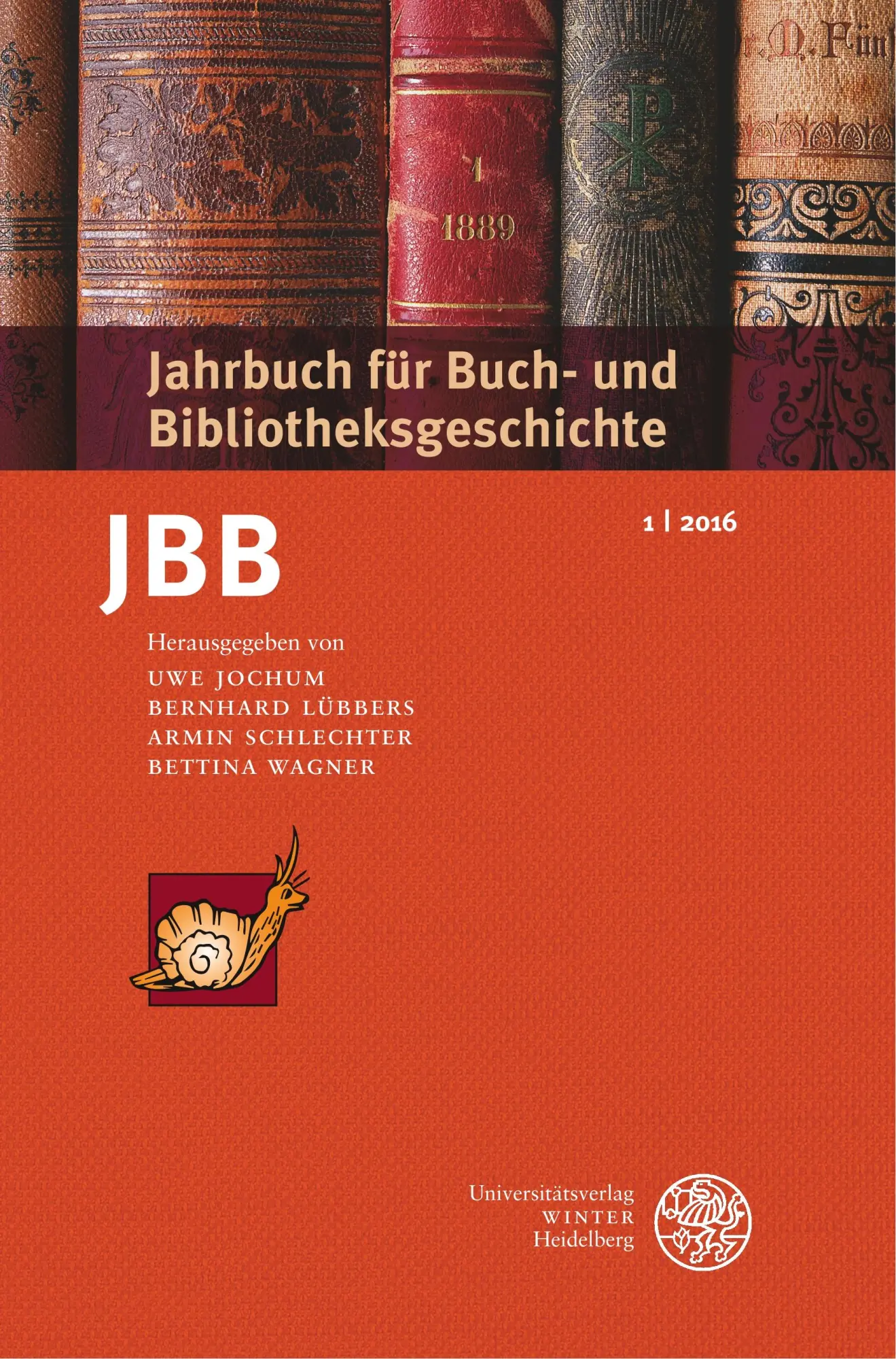 Cover: 9783825367008 | Jahrbuch für Buch- und Bibliotheksgeschichte 1 2016 | Jochum (u. a.)