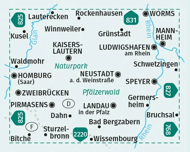 Bild: 9783991217008 | KOMPASS Wanderkarten-Set 826 Pfalz, Naturpark Pfälzerwald (2...