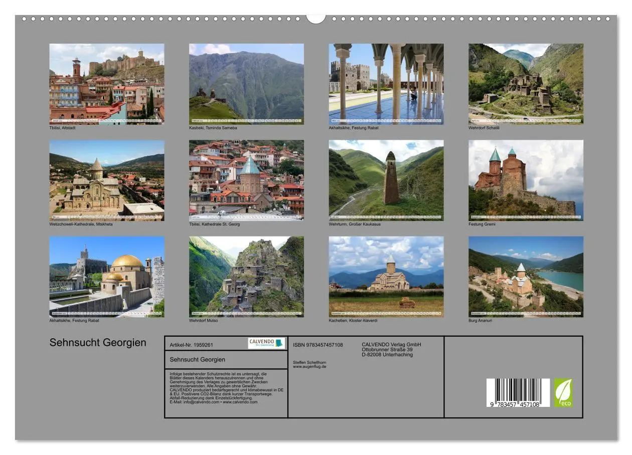 Bild: 9783457457108 | Sehnsucht Georgien (hochwertiger Premium Wandkalender 2026 DIN A2...