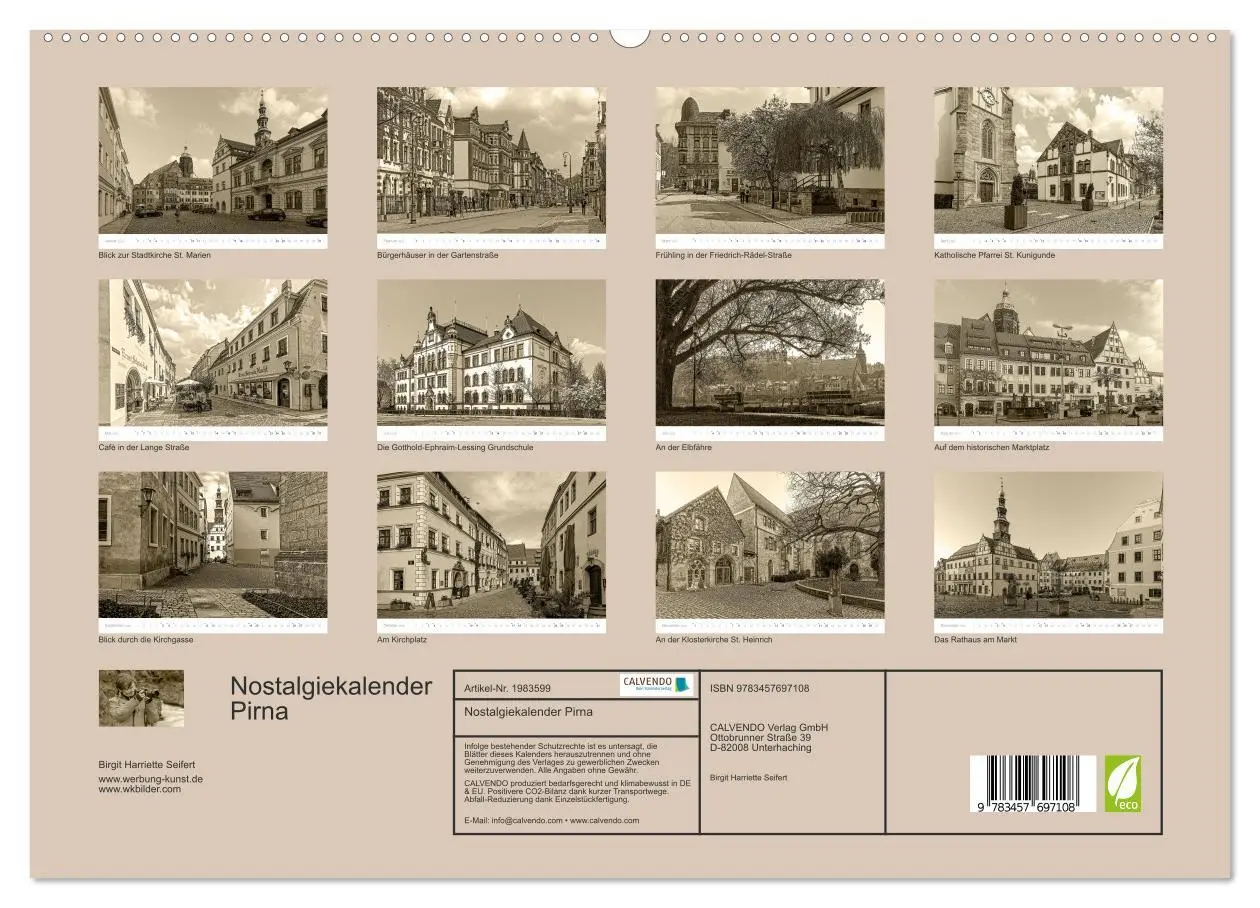 Bild: 9783457697108 | Nostalgiekalender Pirna (hochwertiger Premium Wandkalender 2026 DIN...