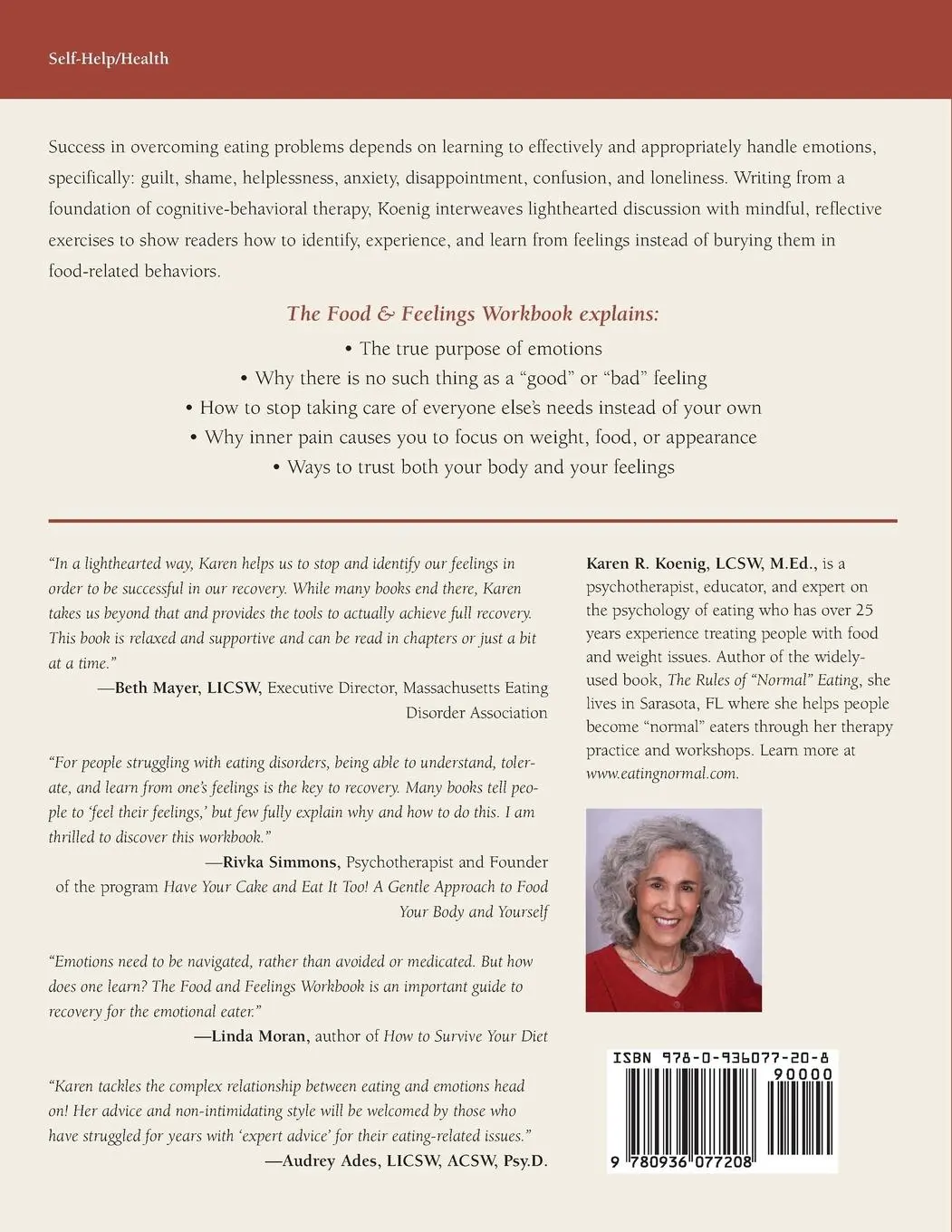Rückseite: 9780936077208 | The Food and Feelings Workbook | Karen R. Koenig | Taschenbuch | 2007
