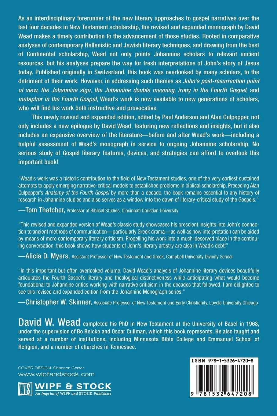 Rückseite: 9781532647208 | The Literary Devices in John's Gospel | David W. Wead | Taschenbuch