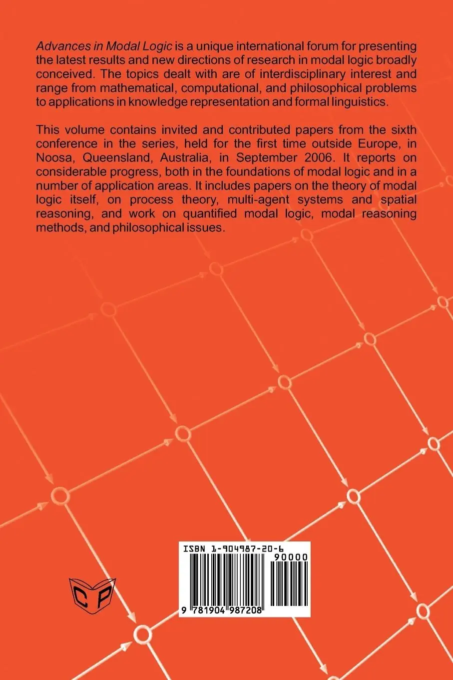 Rückseite: 9781904987208 | Advances in Modal Logic, Volume 6 | G. Governatori (u. a.) | Buch