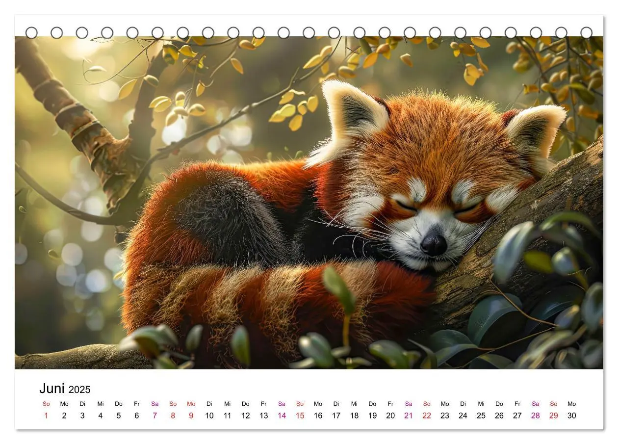 Bild: 9783457137208 | Der Rote Panda (Tischkalender 2025 DIN A5 quer), CALVENDO...