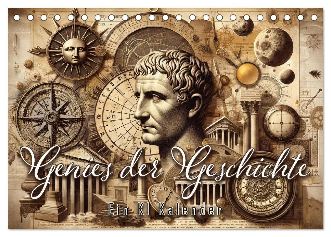 Cover: 9783457447208 | Genies der Geschichte - Ein KI Kalender (Tischkalender 2026 DIN A5...