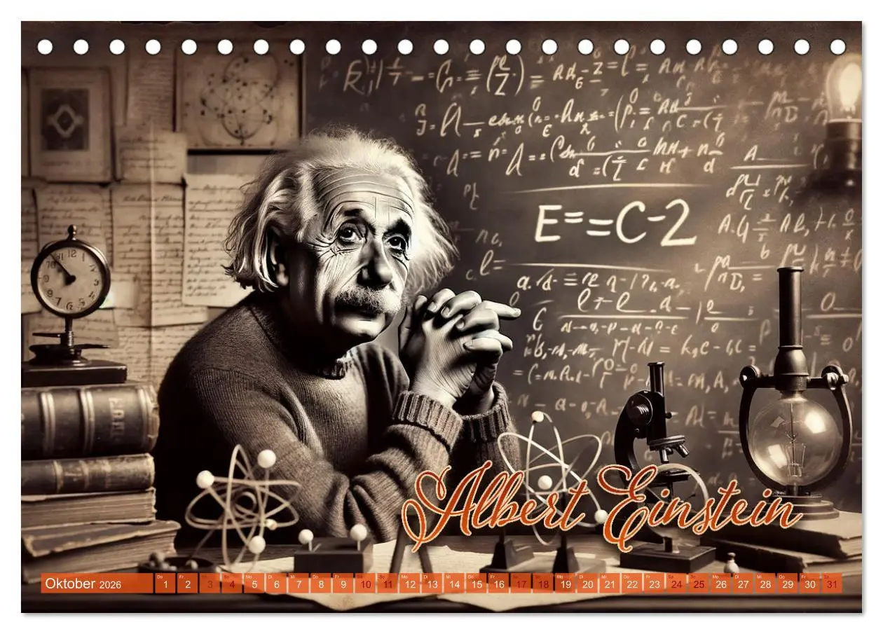 Bild: 9783457447208 | Genies der Geschichte - Ein KI Kalender (Tischkalender 2026 DIN A5...